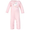 Hudson Baby Infant Girl Cotton Coveralls 3pk, Glitter Unicorn - 2 of 4