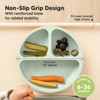 3-Pack Prep Suction Plates for Baby, 100% Silicone Toddler Plates, BPA-Free Divided Baby Plates with Suction - 4 of 4