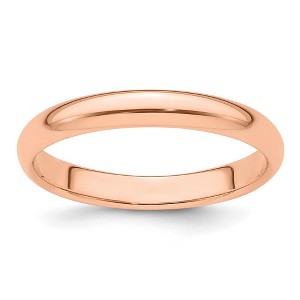 Black Bow Jewelry 2mm to 6mm 14K Rose Gold Half Round Standard Fit Band - 1 of 4