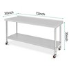 Food Prep Stainless Steel Table Commercial Workstation - 2 of 4
