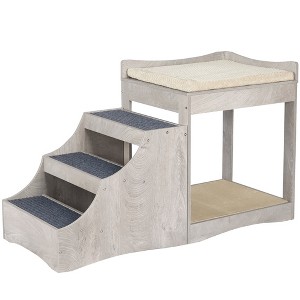 unipaws Pet Bunk Bed with Removable Step for Dogs and Cats - 1 of 4