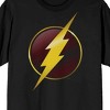 Flash Embellished DC Logo Crew Neck Short Sleeve Men's Black T-shirt - 2 of 3