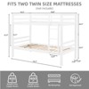 AZL1 Life Concept Beds Twin Heavy Duty Support High Guardrail Durable Construction Space-Saving for Kids Room, White, 79.13"*43.31"*61.81" - 4 of 4
