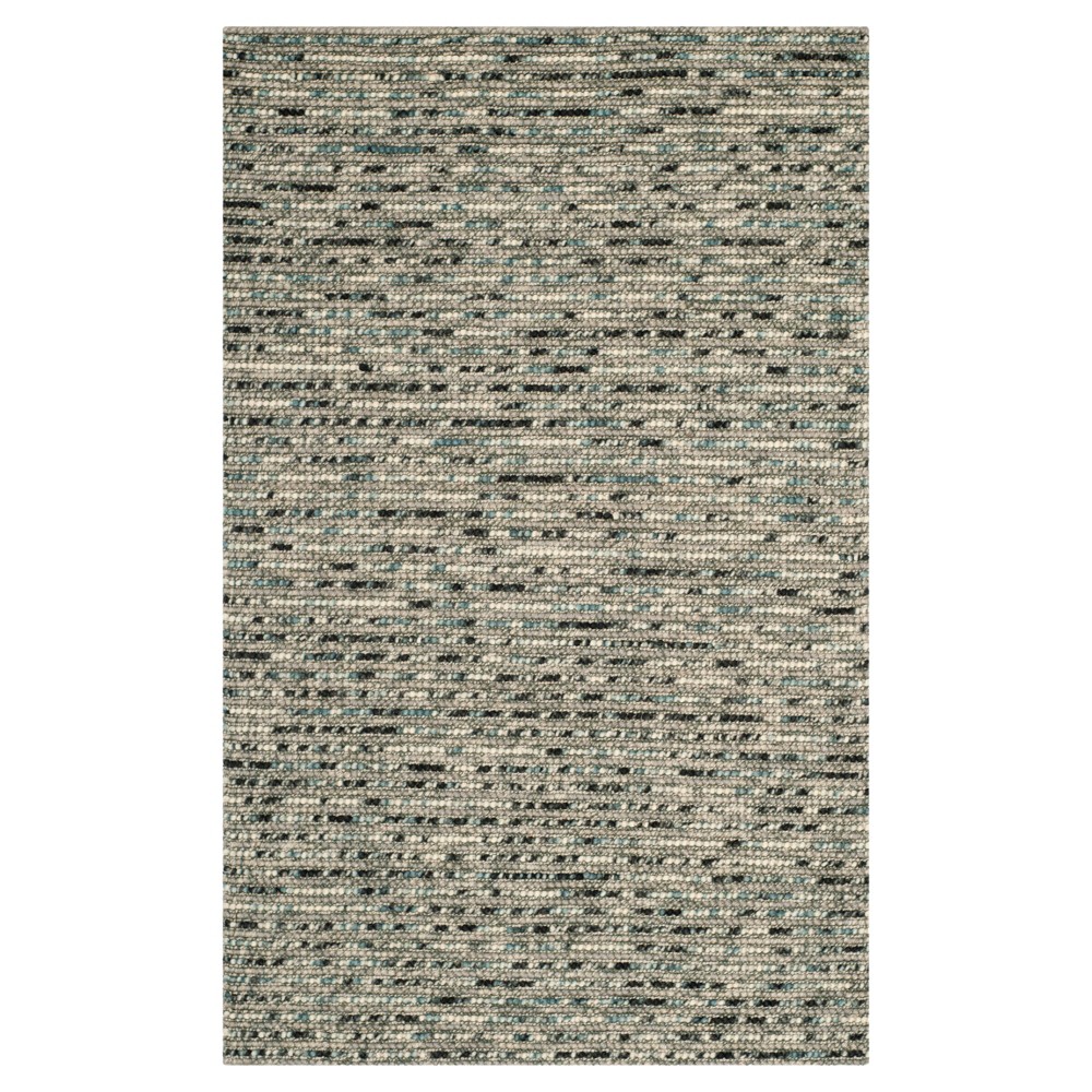 5'x8' Gray Stripe Woven Area Rug - Safavieh