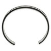 Black Bow Jewelry 8.5mm Stainless Steel & Black Plated Hammered Cuff Bracelet, 7.25 Inch - 2 of 4