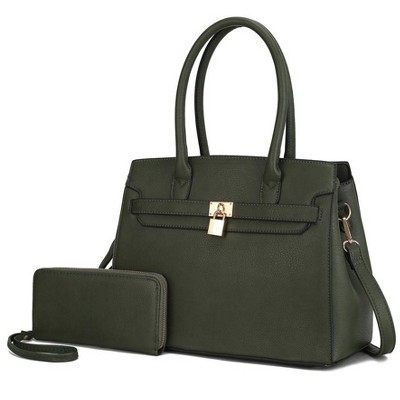 MKF Collection Bruna Satchel Bag with a Matching Wallet by Mia K