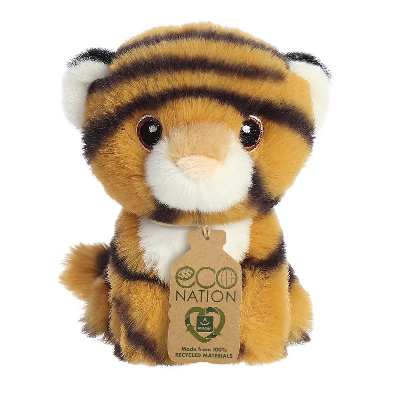 Aurora Mini Tiger Eco Nation Eco-Friendly Stuffed Animal Orange 4.5", 1 of 3