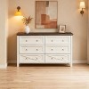 KTMBDW Modern Drawer Dresser for Bedroom, Chest of Drawers with Storage, Wood Storage Chest Organizers Cabinet for Living Room, Entryway, White - 2 of 4