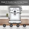 ELJGET Espresso Maker 20 Bar Maker Coffee Machine 1.8L Water Tank, Stainless Steel, Silver - 4 of 4