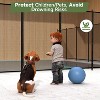 Real Relax 350GMS Teslin Mesh Pool Safety Fence, Stainless Steel Feet, Triple Stitching Craftsmanship, Protecting Children and Pets, Black - 2 of 4