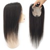 Jessie's Wig Women'S Hairpiece Clip In Human Hair Topper Full Coverage Straight Natural Black 1 Pc/Pack - 4 of 4