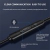 Earphones in ear noise cancelling wired earphones with microphone and volume control cable control tuning 3.5mm mobile phone earphones black - 3 of 4