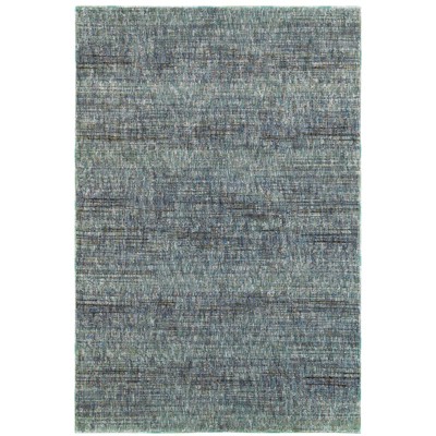 Oriental Weavers Atlas 8033J Blue/ Grey Indoor Area Rug - 3'3" x 5'2"