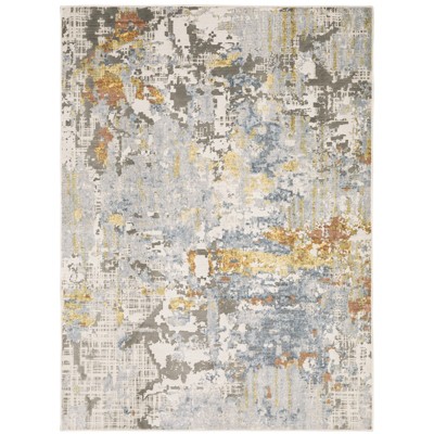 Oriental Weavers Caravan 1340W Grey/ Blue Indoor Area Rug - 6'7" x 9'6"