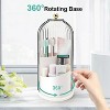 LunaLulinlk Toothbrush Holders with Sliding Lid, Rotating 3 Slots Bathroom Organizer Countertop, Tooth Brush Toothpaste Holder Bathroom - 4 of 4