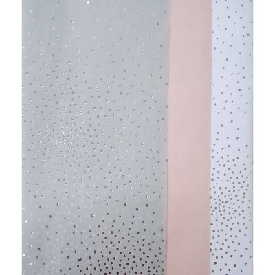 20ct Foil Dots with Foil Dots Gift Wrap Tissue Gray/Pink/White - Spritz™