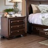 NicBex 17 inch Nightstand with 3 Drawers,Wooden Side Table with USB Socket,Modern Bedside Table for Bedroom,Living Room,Brown/Gray - 3 of 4