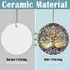 Lomsoe Christmas Ornaments Christmas Tree of Life Ceramic Ornaments Red Christmas Tree Hanging Decor Christmas Gift Christmas Decor - 2 of 4