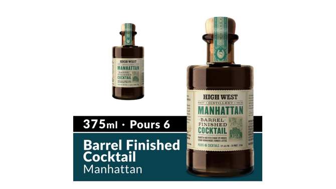 High West Manhattan Barrel Finished Whiskey Premixed Cocktail - 375ml Bottle, 2 of 13, play video