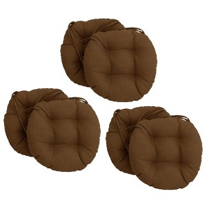Blazing Needles, 16-inch Spun Polyester Solid Outdoor Round Tufted Chair Cushions (Set of 6) - 1 of 1