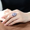 Guili Elegance Sterling Silver Radiant and Baguette Cut Cubic Zirconia Cocktail Style Stunning Luxurious Elegant Statement Fashion Jewelry Size 8 - 3 of 3