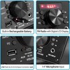 Pyle Portable PA Speaker with LED Lights, Bluetooth & Microphone System - 400W, 8" Subwoofer, Rechargeable Battery, FM Radio, USB, AUX - 4 of 4