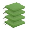 ARTPLAN Outdoor Chair Cushions for Patio Furniture, Waterproof Outdoor Cushions, Round Corner Patio Chair Cushions Set of 4 with Ties,16"x18.5"x3" - 3 of 4