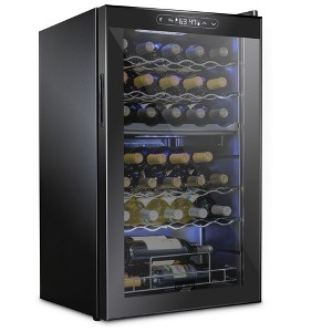 Schmecke 19.4 in. 33 Bottle Dual Zone Compressor Freestanding Wine and Beverage Cooler - 1 of 4