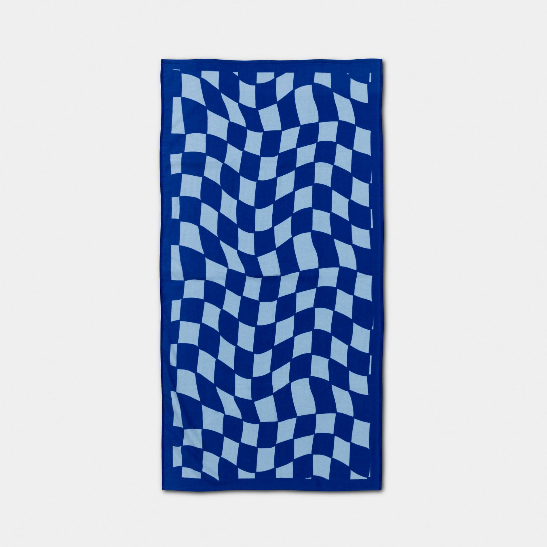 32"x62" Wavy Checkered Sand Resist Beach Towel - Sun Squad™