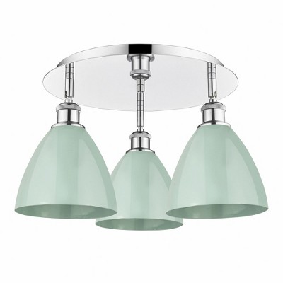 Ballston Dome - 3 Light Flush Mount In Industrial Style-10 Inches Tall and 19.25 Inches Wide