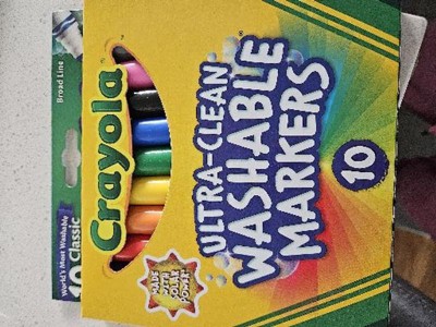 Crayola 10-Color Ultra-Clean Washable Marker Classpack - Fine Marker Point  - Assorted Water Based Ink - 200 / Box - Bluebird Office Supplies