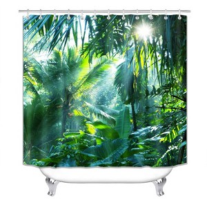 Sunlight On The Leaves Shower Curtains for Bathroom Waterproof Fabric Bath Curtain Durable Soft Stylish Bathroom Decor 72x72 Inch - 1 of 1