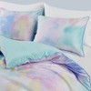 Elegant Tie Dye Print Microfiber Comforter Set, All Season Home Textile fits Colorful Lux Bedroom Decor - 3 of 4