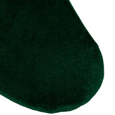 Traditional Green Velvet Christmas Stocking, 19 Inches
