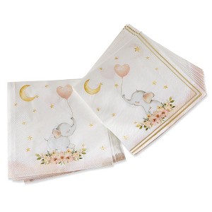 Kate Aspen Elephant Baby Shower 2 Ply Paper Napkins (Set of 120) - 1 of 4