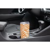 Elanze Designs 20 oz Stainless Steel On the Go Insulated Travel Tumbler With Push Top Lid, Tangerine Orange Zebra Print White - 3 of 4