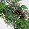 28" Prelit Mixed Branch Christmas Wreath with Pinecones, Holly and Berries Warm White Lights - National Tree Company - 3 of 3