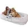 SEVOBAL Pet Bed Human Size Orthopedic Dog Bed with Storage Pocket Washable Faux Fur Cover for Living Room Bedroom, Gray, 17.34"*14.97"*11.03" - 2 of 4