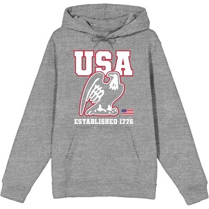 Americana Eagle USA Established 1776 Adult Long Sleeve Hoodie - 1 of 2