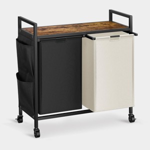 WOWLIVE Laundry Hamper with Wheels and 2 Removable Bags, Laundry Room Storage with Table - 1 of 4