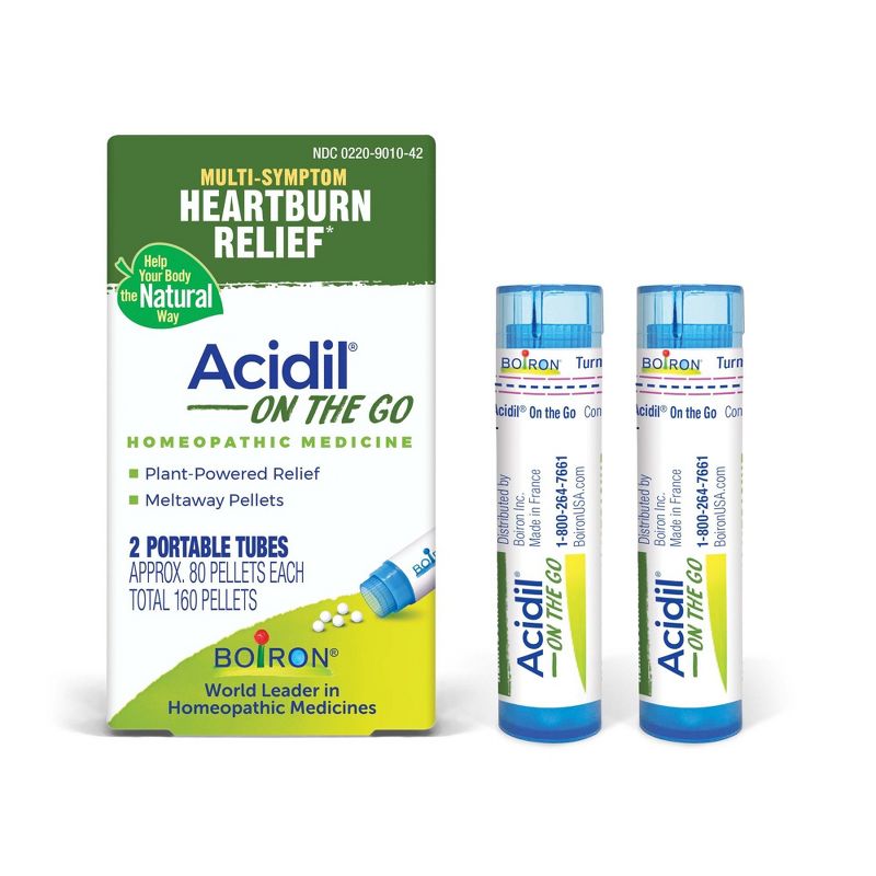 Boiron Acidil On the Go Homeopathic Medicine for Heartburn Relief  -  160 Pellet, 1 of 5