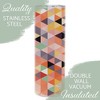 Elanze Designs Tacos Spirit Animal Orange Geometric 20 ounce Stainless Steel Travel Tumbler - 3 of 4