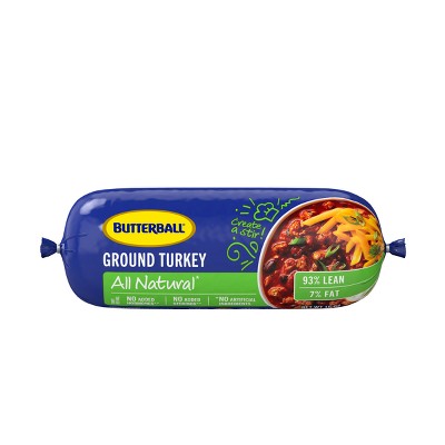 Butterball All Natural Fresh 93/7 Ground Turkey Roll - 1lb
