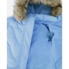 Deux par Deux Girl Long Wavy Quilt Puffy Winter Coat Powder Blue - 4 of 4