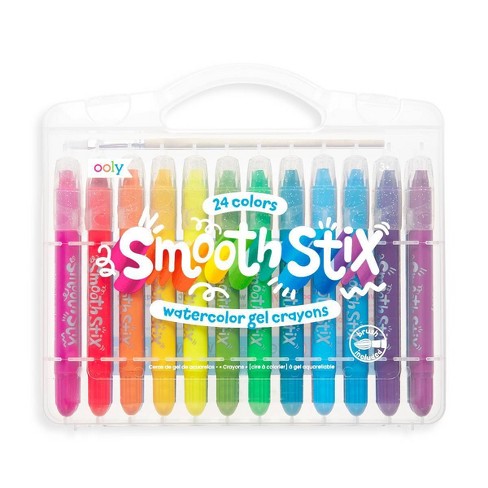 Silky Gel Crayons 12 Color  Bazic Products Bazic Products