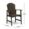 Mlmh & Kngwa 25"W Set of 2 Weatherproof Acacia Wood Outdoor Dining Chairs - 4 of 4