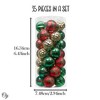 35pc Uniquely Patterned Christmas Bauble Set, Ornaments with Red, Green, and Gold| OrnamentallyYou - image 4 of 4