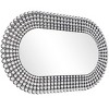 48"x28" Glass Oval Wall Mirror with Layered Crystal Frame Silver - Olivia & May: Modern Style, No Assembly, Wall Mount - 4 of 4
