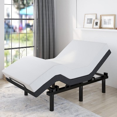 Allewie Adjustable Bed Base Frame with Motor, Wireless Remote, Head and Foot Incline, Intelligent Sleep Aid, Zero-Gravity, High Weight Capacity, Easy Self-Assembly