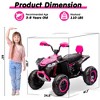 JOYRACER 24V Kids Ride on Toys ATV 4 Wheeler, 2 Seater 800W Motor for Big Kids, 7Ah Battery Powered Electric Vehicle Quad w/Kneepads, Bluetooth - 2 of 4
